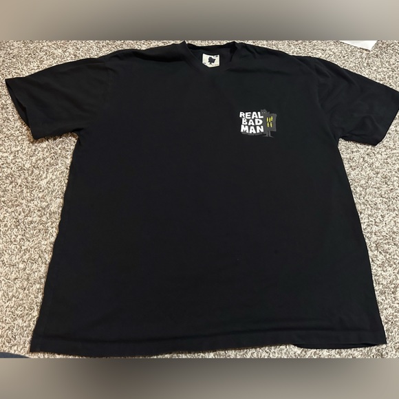 Real Bad Man Who Goes There T-Shirt 'Black' - SZ XXL Organic Cotton - Picture 1 of 7